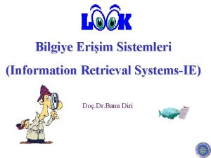 Bilgiye Eriim Sistemleri Information Retrieval SystemsIE Do Dr