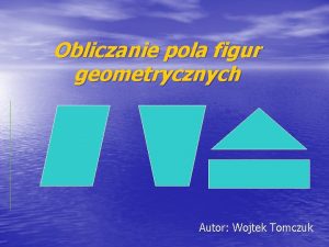 Pola figur geometrycznych