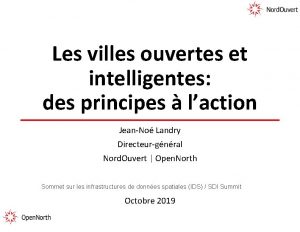 Les villes ouvertes et intelligentes des principes laction