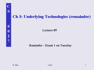 C S Ch 3 Underlying Technologies remainder 6