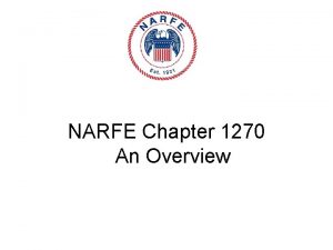 NARFE Chapter 1270 An Overview National Active and