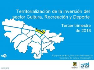 Territorializacin de la inversin del sector Cultura Recreacin