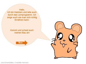 Hallo Ich bin Hamtaro und leite euch durch