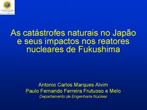 As catstrofes naturais no Japo e seus impactos