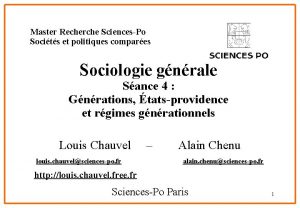Master Recherche SciencesPo Socits et politiques compares Sociologie