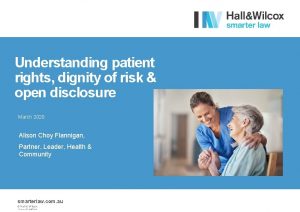 Dignity of risk