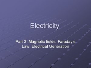 Electricity Part 3 Magnetic fields Faradays Law Electrical