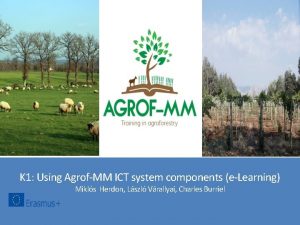 K 1 Using AgrofMM ICT system components eLearning