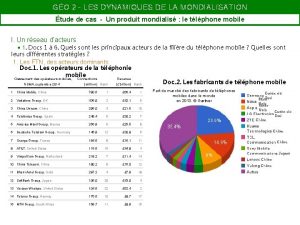 GO 2 LES DYNAMIQUES DE LA MONDIALISATION tude