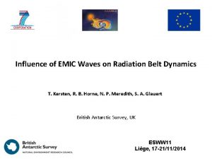 Influence of EMIC Waves on Radiation Belt Dynamics
