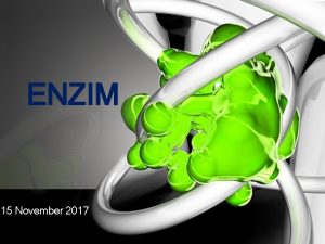 ENZIM 15 November 2017 Enzim Enzim adalah katalis