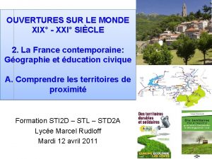 OUVERTURES SUR LE MONDE XIX XXI SICLE 2