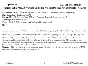 September 2004 doc IEEE 802 15 040502 r