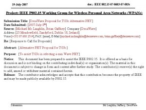 19 July2007 doc IEEE 802 15 07 0683