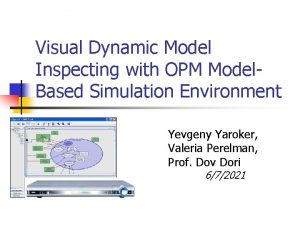 Visual Dynamic Model Inspecting with OPM Model Based