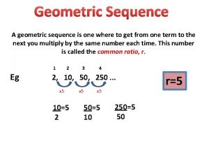 Convergent geometric series