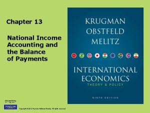 Chapter 13 National Income Accounting and the Balance