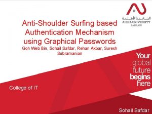 AntiShoulder Surfing based Authentication Mechanism using Graphical Passwords