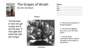 The Grapes of Wrath By John Steinbeck Names