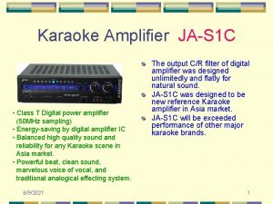 Karaoke Amplifier JAS 1 C Class T Digital
