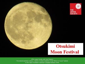 Otsukimi moon festival