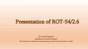 Presentation of ROT542 6 Dr Arevik Sargsyan Jurisdiction