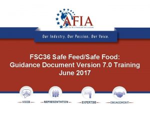 Safe feed safe food
