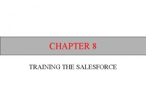 Salesforce sales training