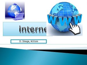 Internet D Sinaga M Kom Internet Interconnection Networking