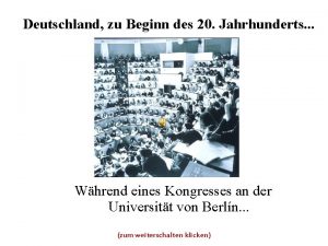 Deutschland zu Beginn des 20 Jahrhunderts Whrend eines