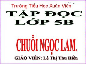 Trng Tiu Hc Xun Vin Th hai ngy