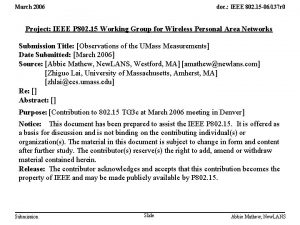 March 2006 doc IEEE 802 15 06137 r