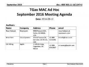 September 2016 doc IEEE 802 11 161247 r