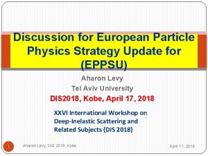 Discussion for European Particle Physics Strategy Update for