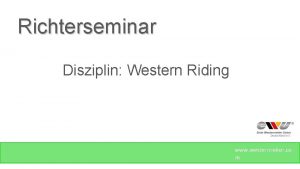 Richterseminar Disziplin Western Riding www westernreiter co m