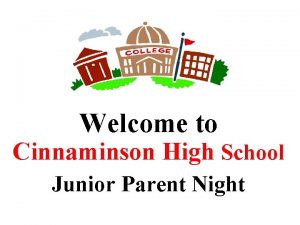 Welcome to Cinnaminson High School Junior Parent Night