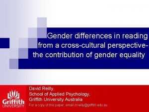 Gender differences in reading from a crosscultural perspectivethe