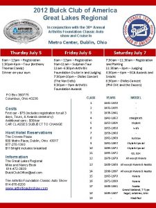 2012 Buick Club of America Great Lakes Regional