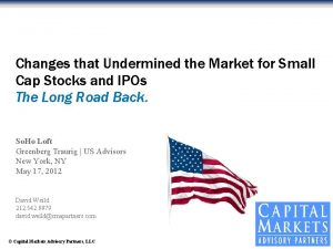 Changes that Undermined the Market for Small Cap