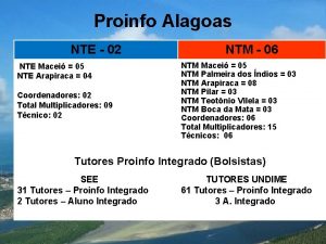 Proinfo Alagoas NTE 02 NTE Macei 05 NTE