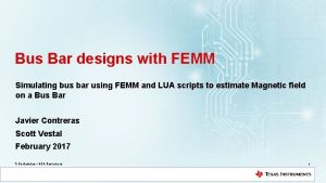 Bus Bar designs with FEMM Simulating bus bar