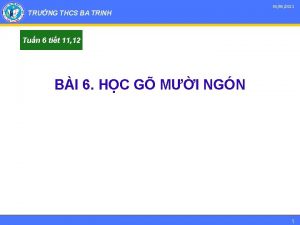 06062021 TRNG THCS BA TRINH Tun 6 tit