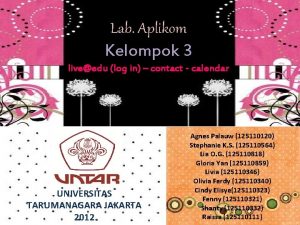 Lab Aplikom Kelompok 3 liveedu log in contact