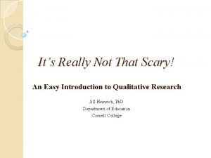Its Really Not That Scary An Easy Introduction
