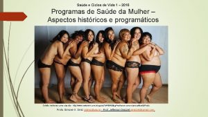 Sade e Ciclos de Vida 1 2016 Programas