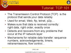 Tcp 101 Tcp 101