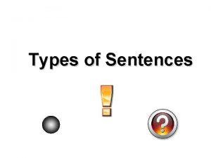 Types of Sentences Types of Sentences Declarative a