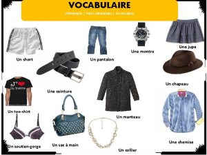 Les sous vetements vocabulaire