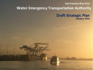 Water emergency transportation authority