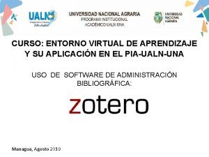 CURSO ENTORNO VIRTUAL DE APRENDIZAJE Y SU APLICACIN